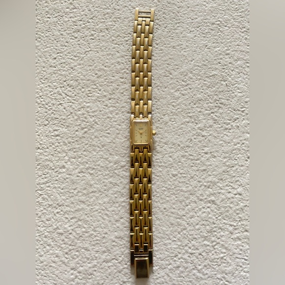 SOLDLadies CITIZEN 18k Gold Plate MOP Mother of Pearl Dial Watch 5421-S27239-HSB - Picture 2 of 4